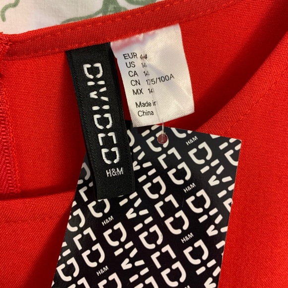 DIVIDED by H&M-Women’s Red Dress-Sz 14 NWT - Picture 3 of 5